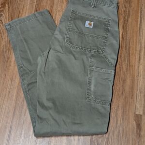 Carhartt Men's Olive Green Work Pants 34x34